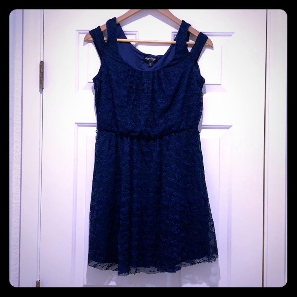Navy Blue Lace Dress